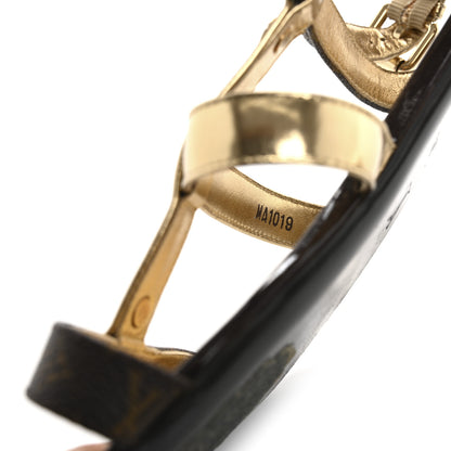 Louis Vuitton Monogram Gladiator Sandals 39.5 Gold 9 of 11