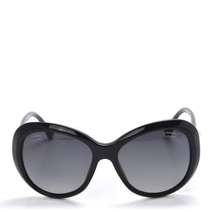 Chanel CC Pearl Polarized Sunglasses 5302-H Black 2 of 8