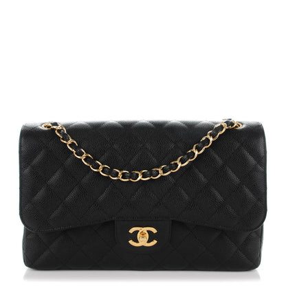 Chanel Caviar Quilted Jumbo Double Flap Black 1 of 8