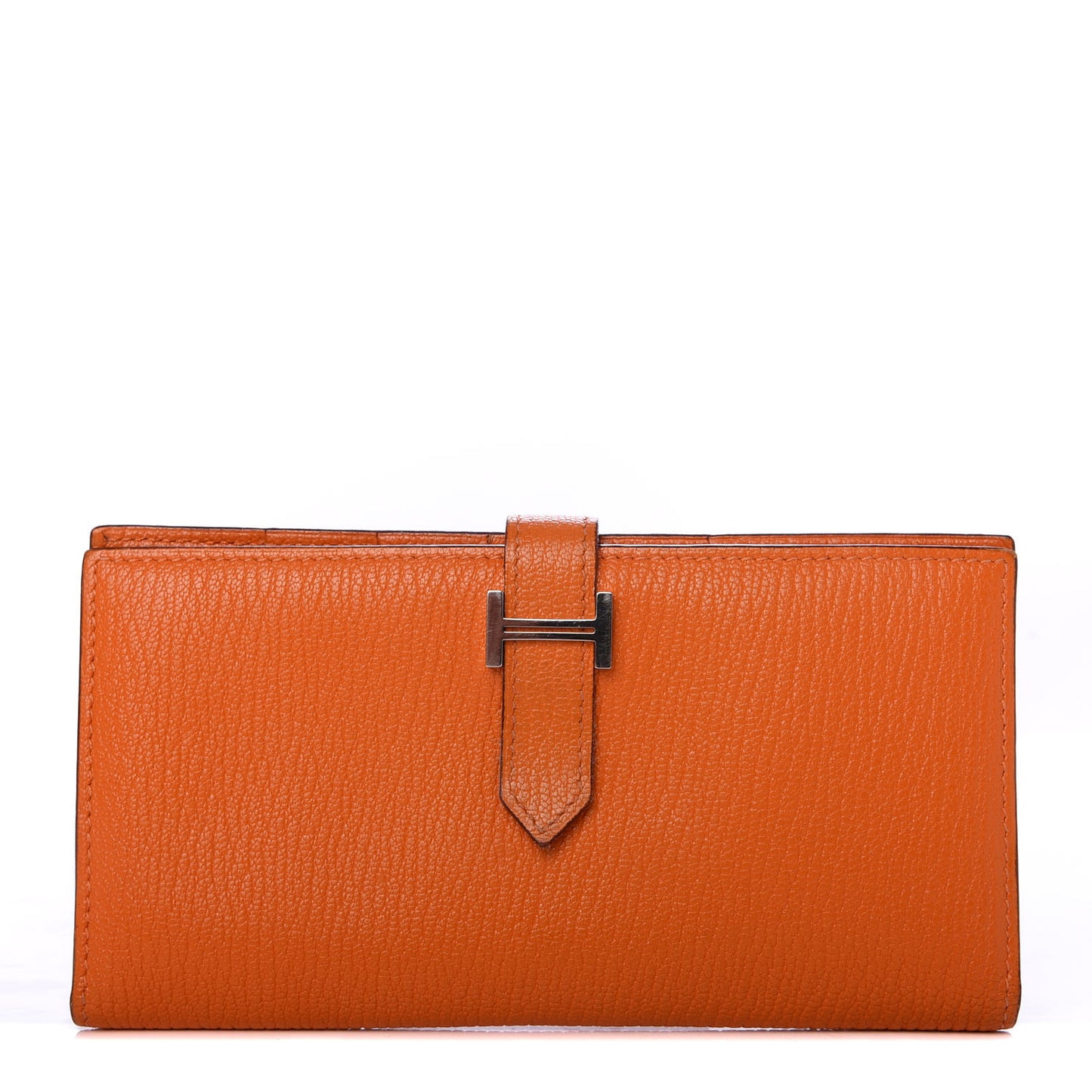 Chevre Mysore Bearn Gusset Wallet Orange