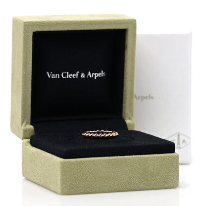 Van Cleef & Arpels 18K Rose Gold Medium Perlee Ring 46 3.75 5 of 5
