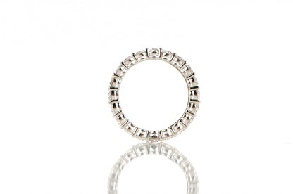 Tiffany Platinum Diamond Shared Setting Band Ring 8.25 12 of 15