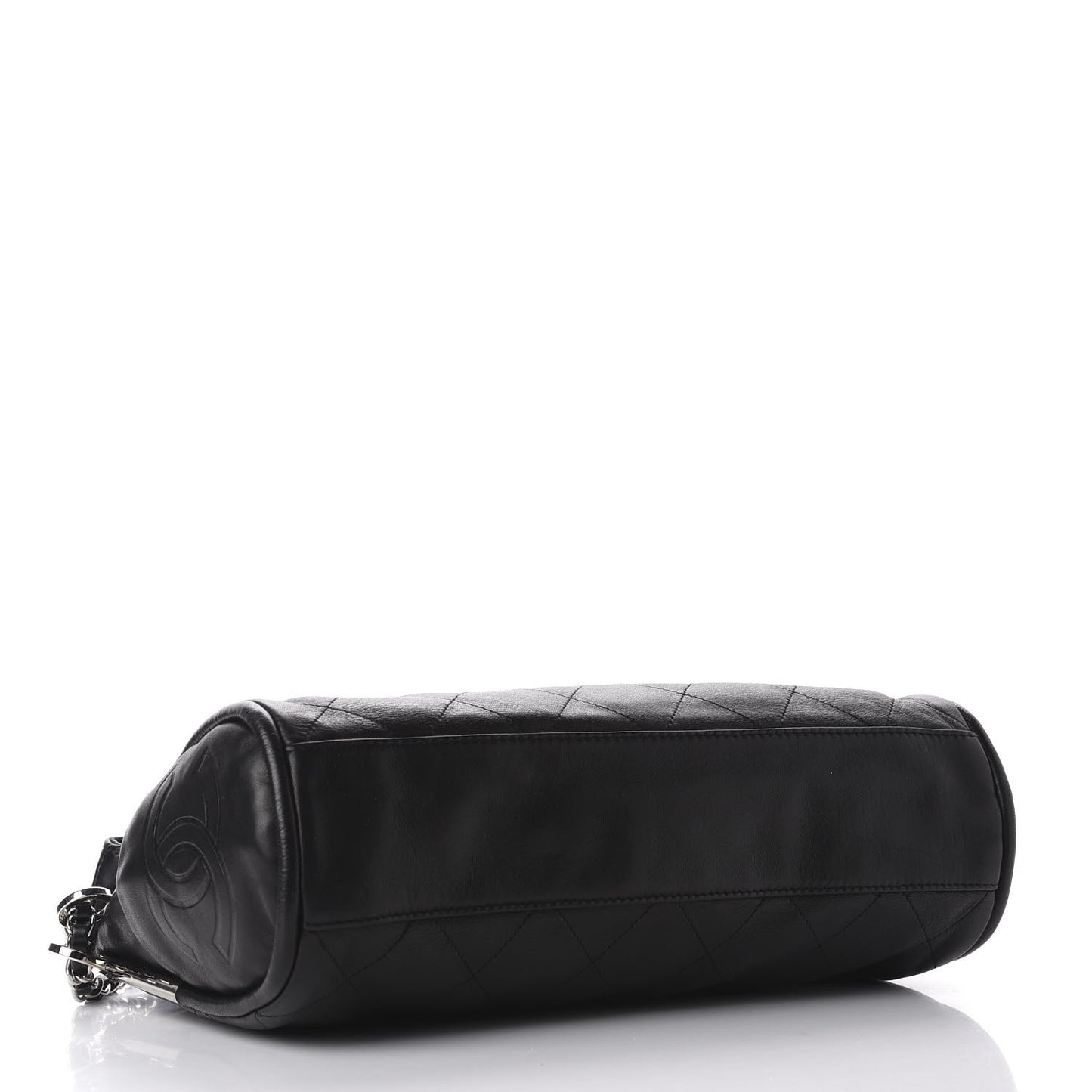 Lambskin Stitched Medium Ultimate Soft Tote Black