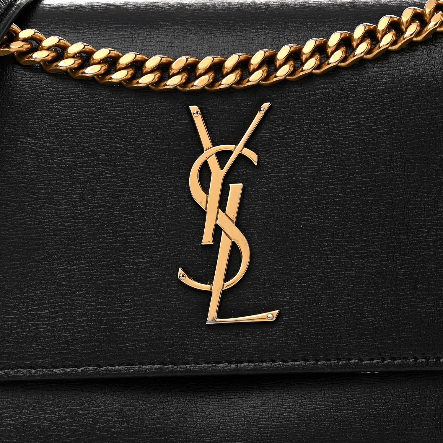 Saint Laurent Calfskin Medium Monogram Sunset Black 10 of 16