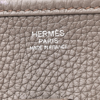 Hermes Taurillon Clemence EVELYNE III PM Etain 6 of 11