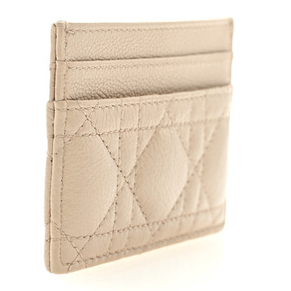 Christian Dior Supple Calfskin Cannage Caro Five-Slot Card Holder Beige Aesthetic 3 of 7