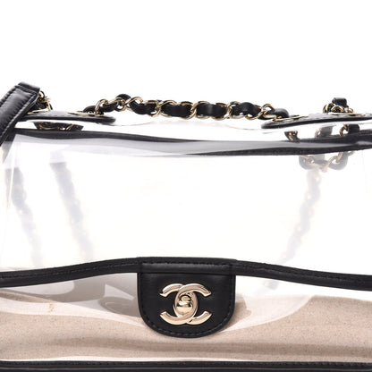 Chanel Lambskin PVC Medium Coco Sand Flap Black 10 of 10