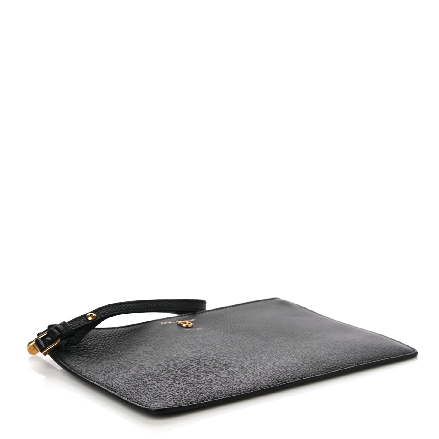 Calfskin Wristlet Clutch Black