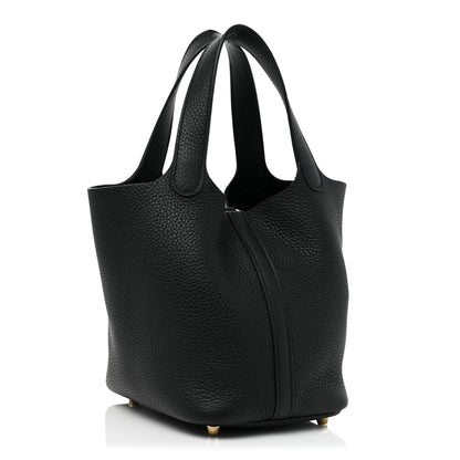Hermes Taurillon Clemence Picotin Lock 18 PM Black 3 of 10