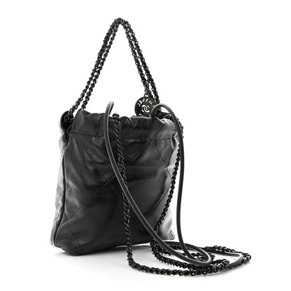 Chanel Shiny Calfskin Quilted Mini Chanel 22 So Black 2 of 10