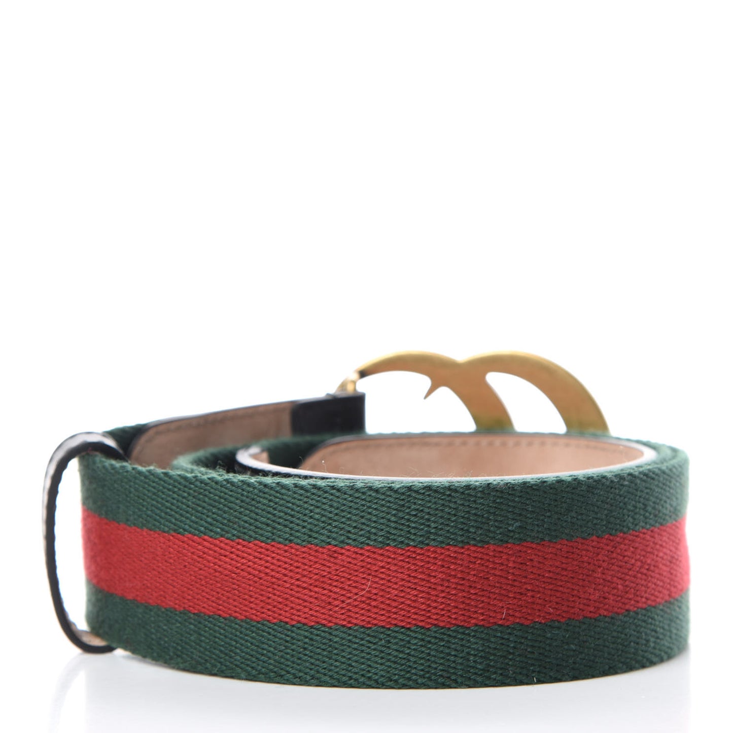 Nylon Calfskin Double G Web 40mm Belt 90 36 Green Red Black