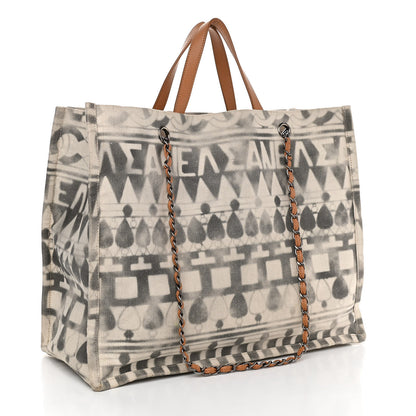 Chanel Canvas Large Iliad Shopping Tote Beige 3 of 15
