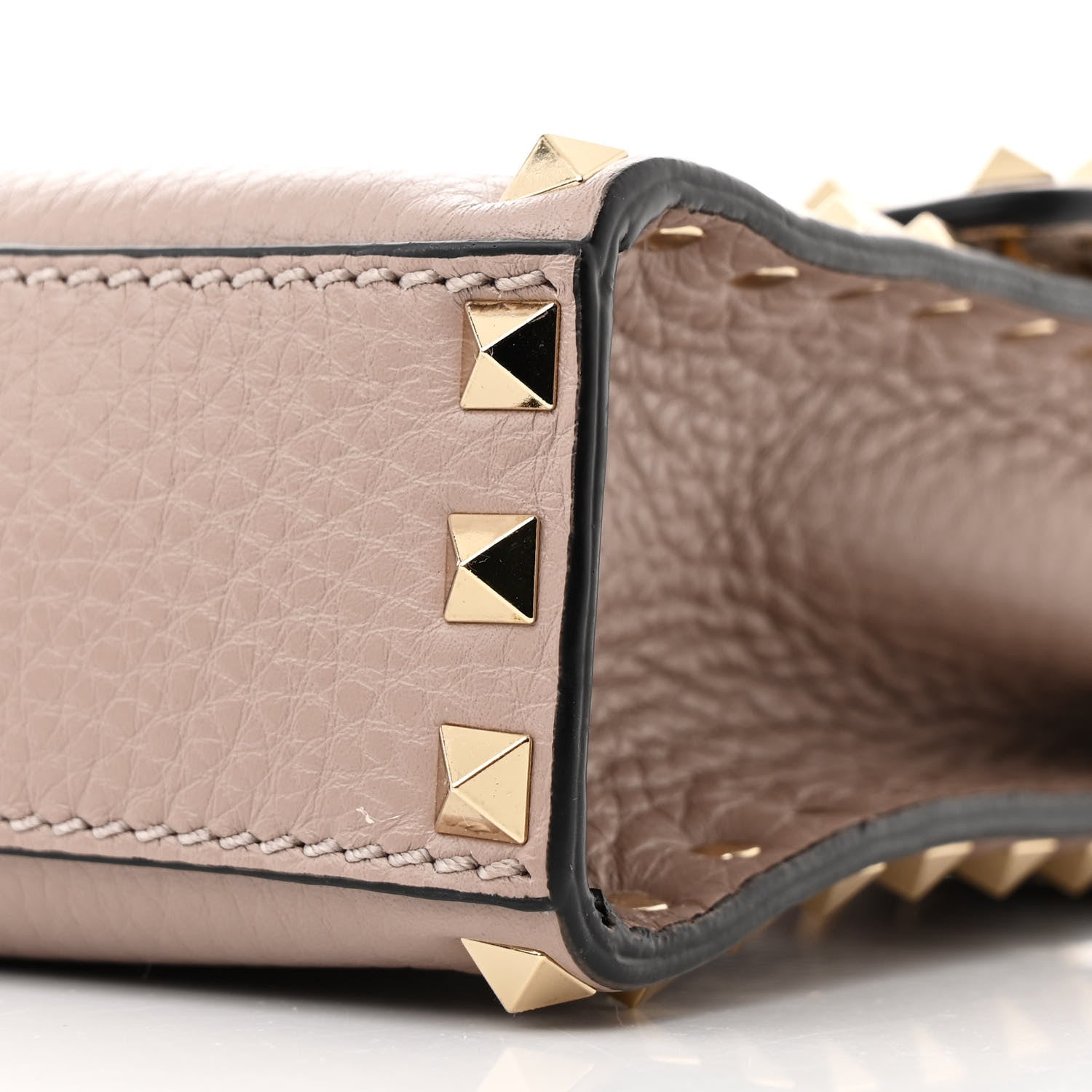 Valentino Garavani Pebbled Calfskin Medium Rockstud Flip Lock Crossbody Bag Clay 9 of 12
