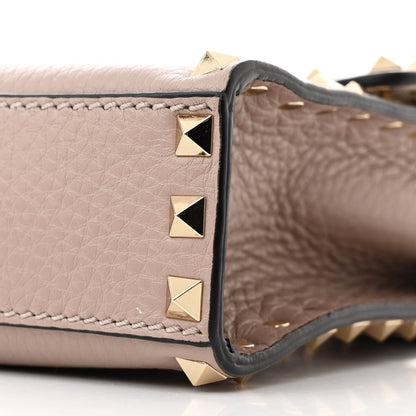 Valentino Garavani Pebbled Calfskin Medium Rockstud Flip Lock Crossbody Bag Clay 9 of 12