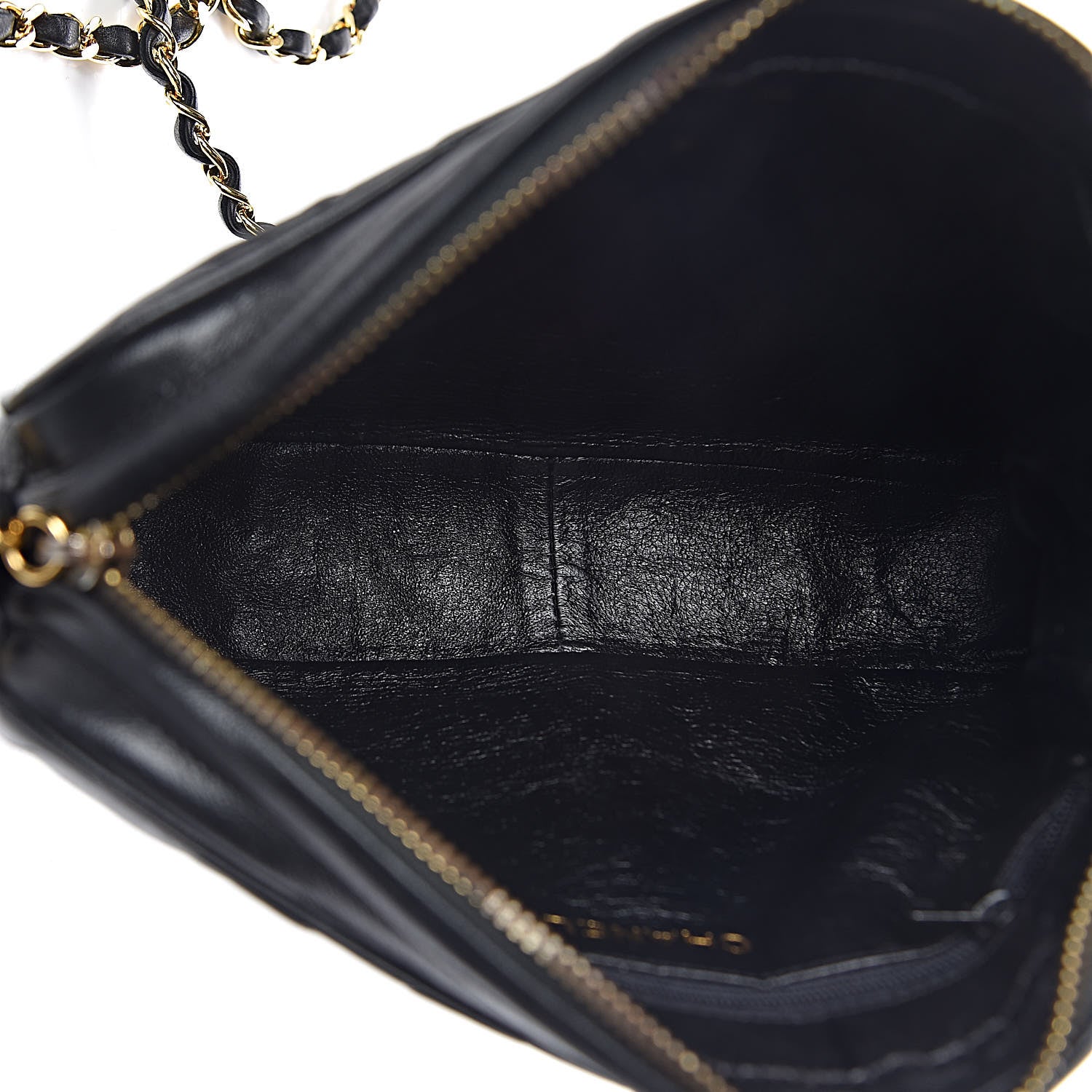 Chanel Lambskin Quilted Tassel Camera Case Pouch Black 5 of 15