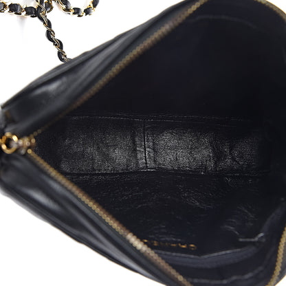Chanel Lambskin Quilted Tassel Camera Case Pouch Black 5 of 15