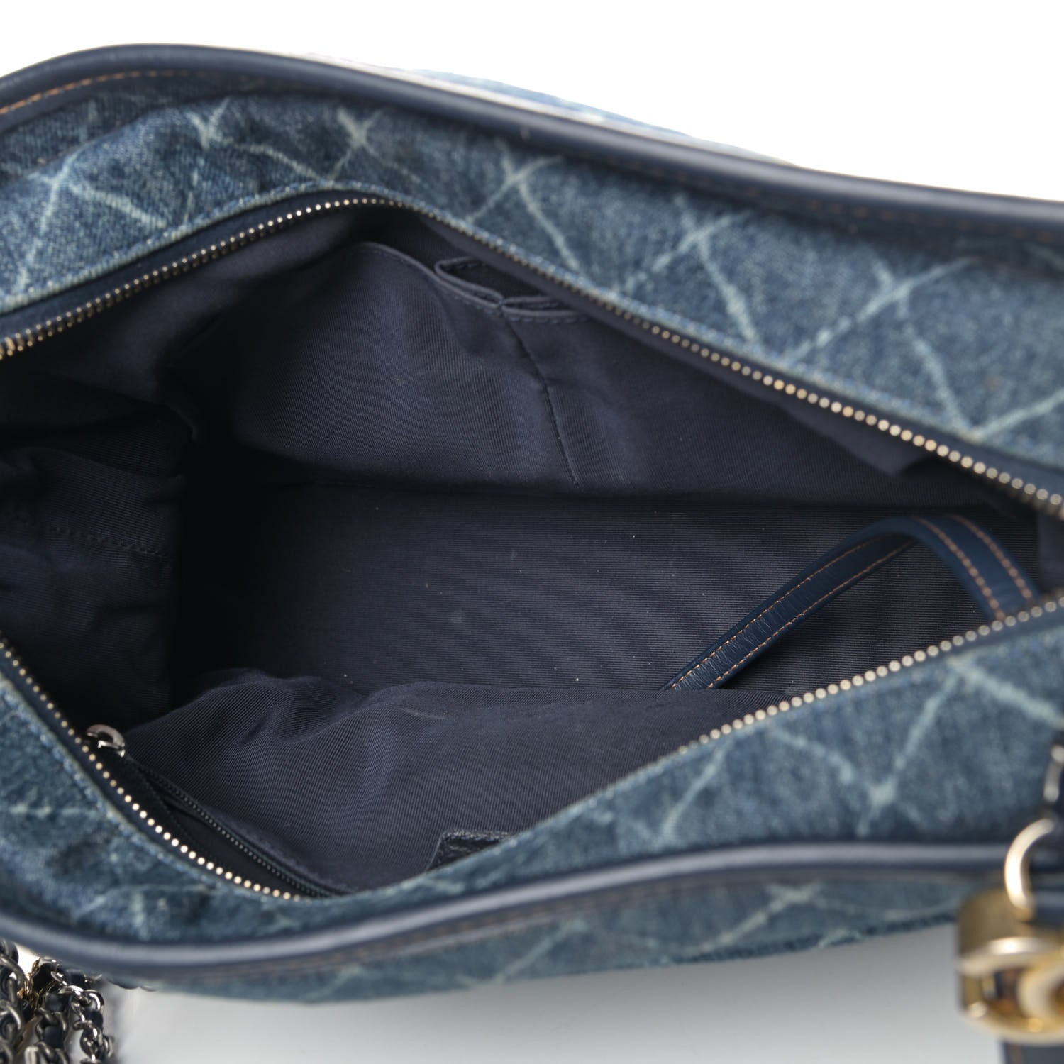 Chanel Denim Calfskin Medium Gabrielle Hobo Blue 4 of 6