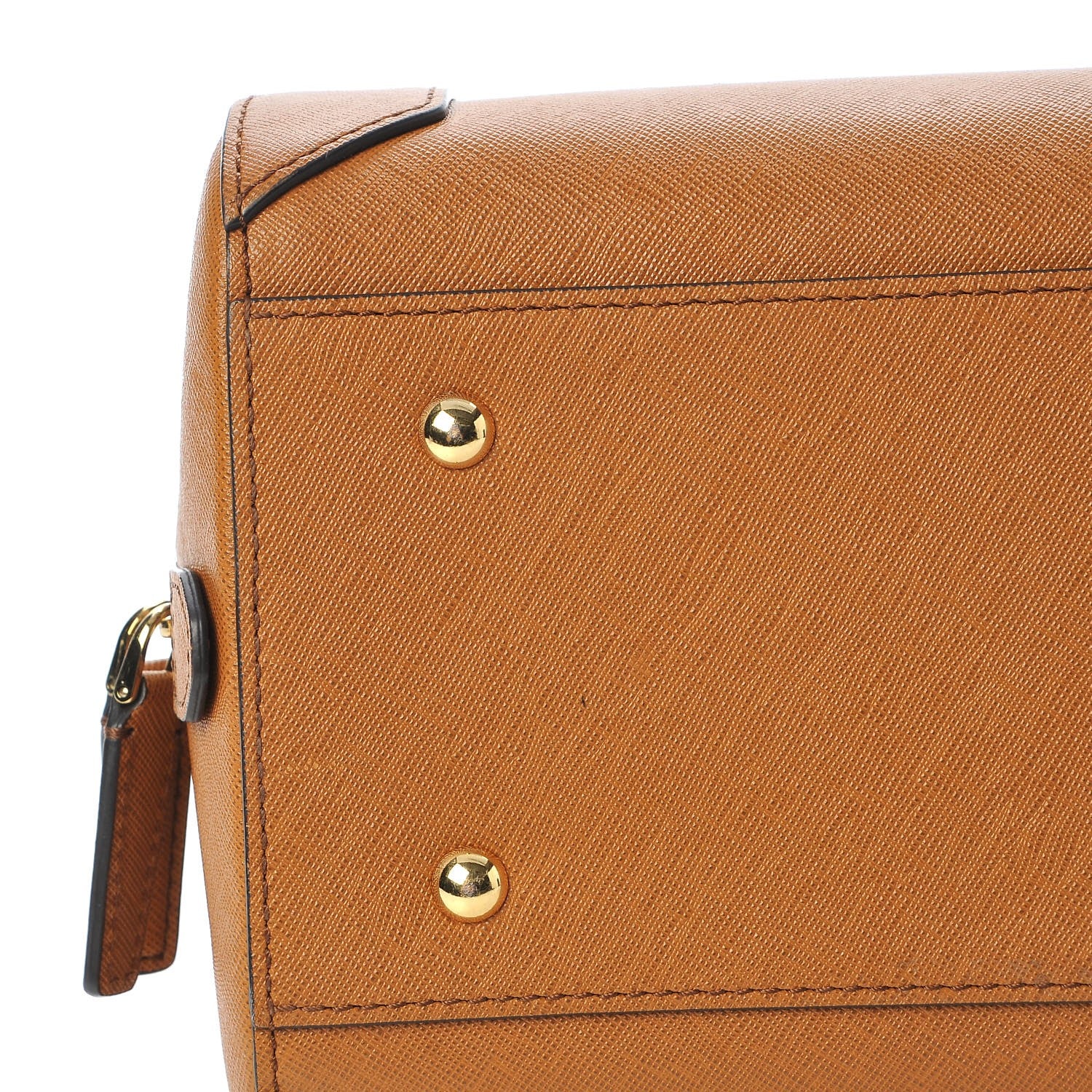 MCM Saffiano Sophia Bowler Bag Cognac 12 of 13