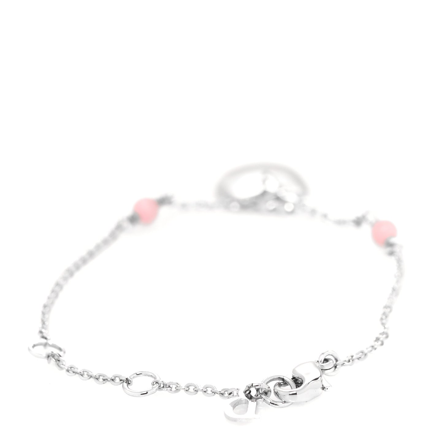 Logo Charms Heart Bracelet Silver