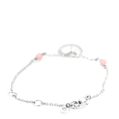 Christian Dior Logo Charms Heart Bracelet Silver 3 of 4