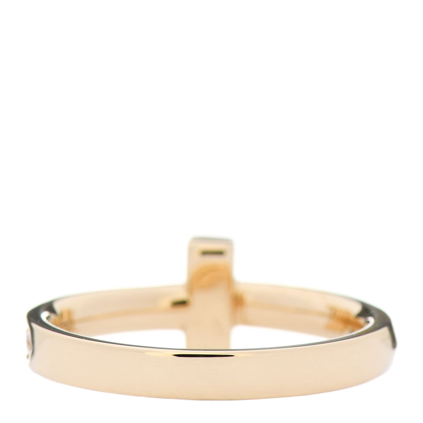 18K Yellow Gold Diamond T T1 Ring 49 5