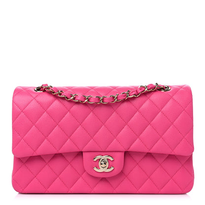 Chanel Caviar Quilted Medium Double Flap Dark Pink 1 of 10