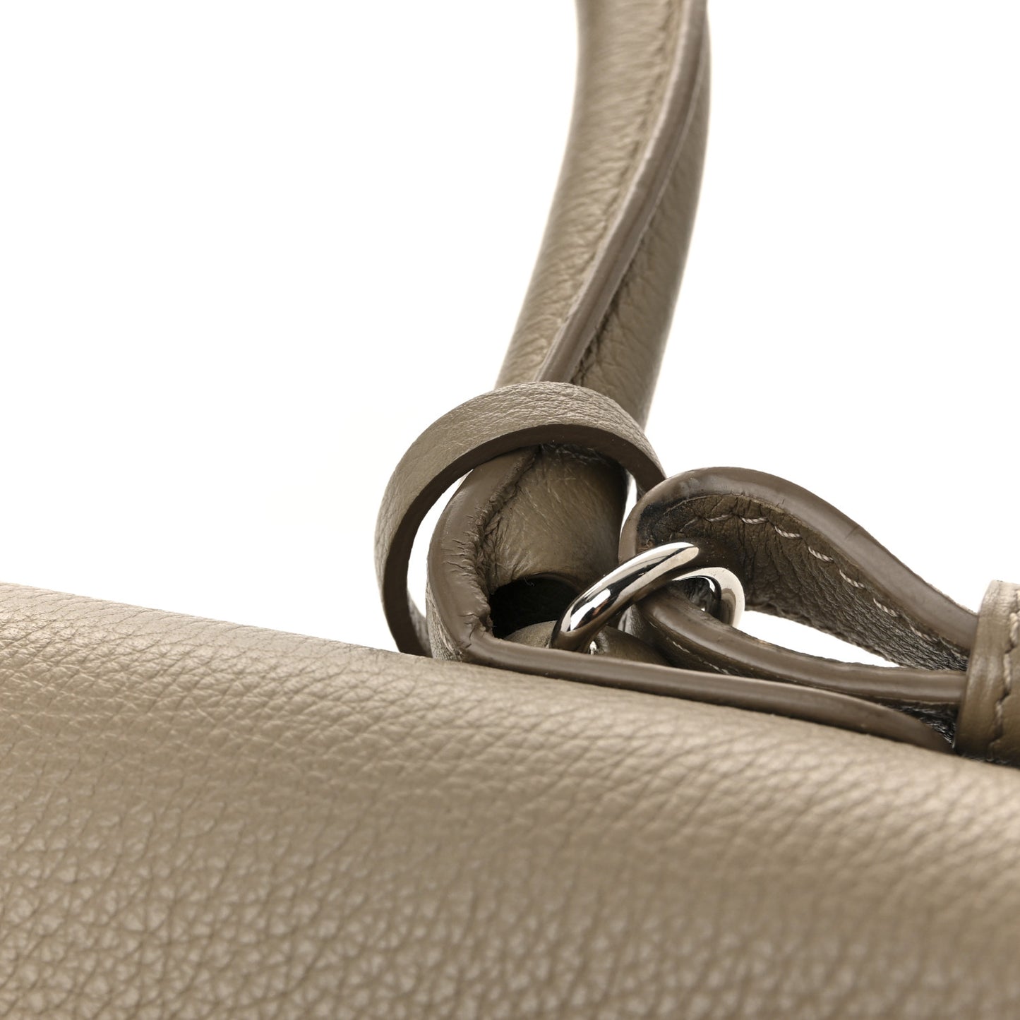 Grained Calfskin MM Brillant Satchel Taupe