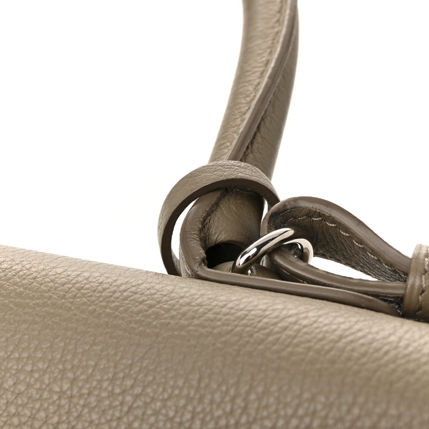 Delvaux Grained Calfskin MM Brillant Satchel Taupe 18 of 18
