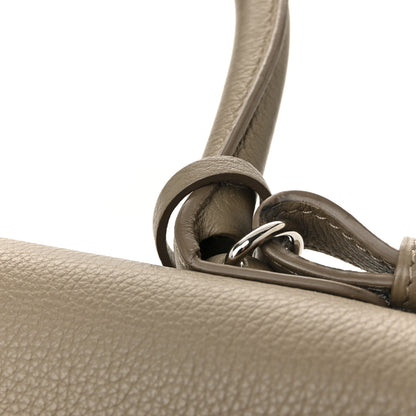 Delvaux Grained Calfskin MM Brillant Satchel Taupe 18 of 18