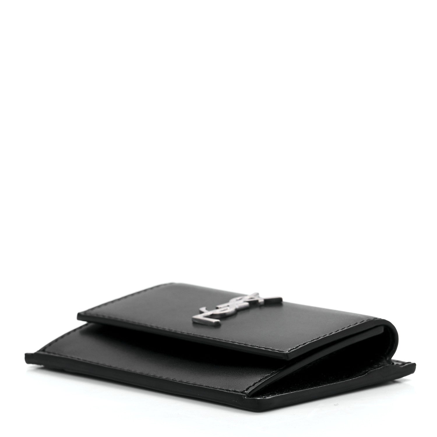Saint Laurent Ultra Soft Calfskin Coin Wallet Black 10 of 13