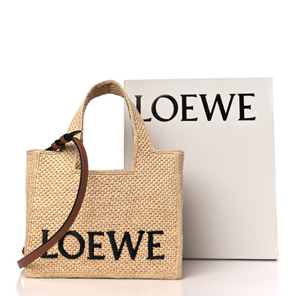 Loewe Raffia Small Paula's Ibiza Logo Tote Natural Tan 9 of 9