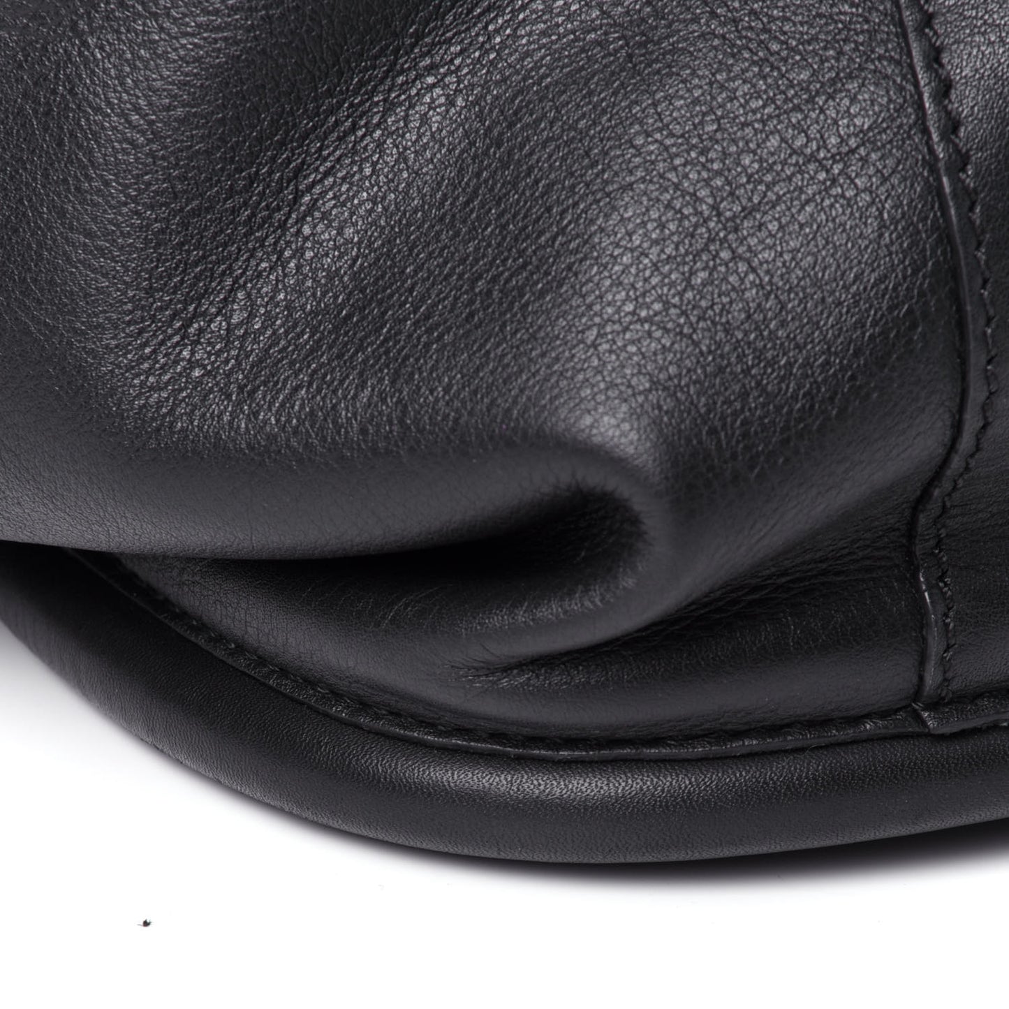 Calfskin XL Ruched Tote Black