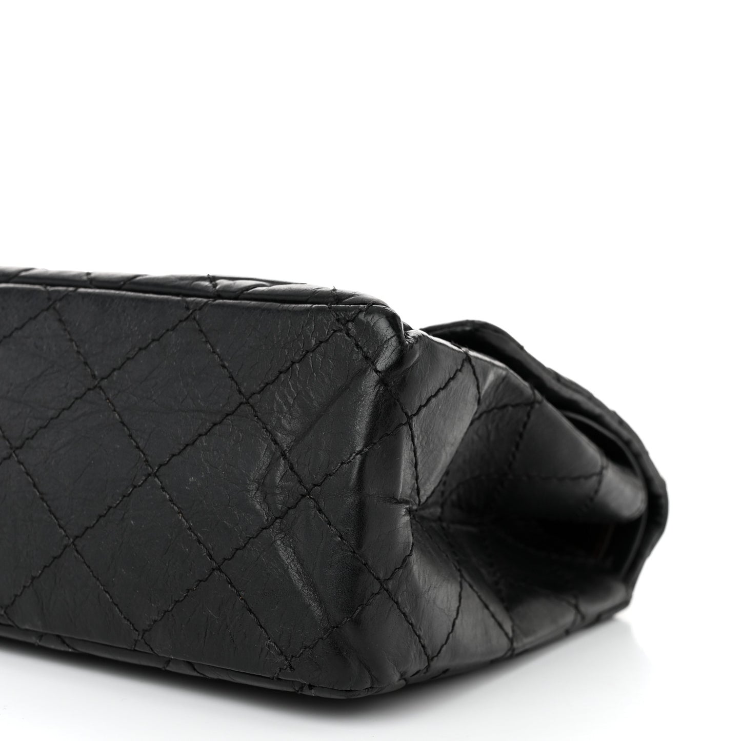 Aged Calfskin Quilted 2.55 Reissue 226 Flap Black