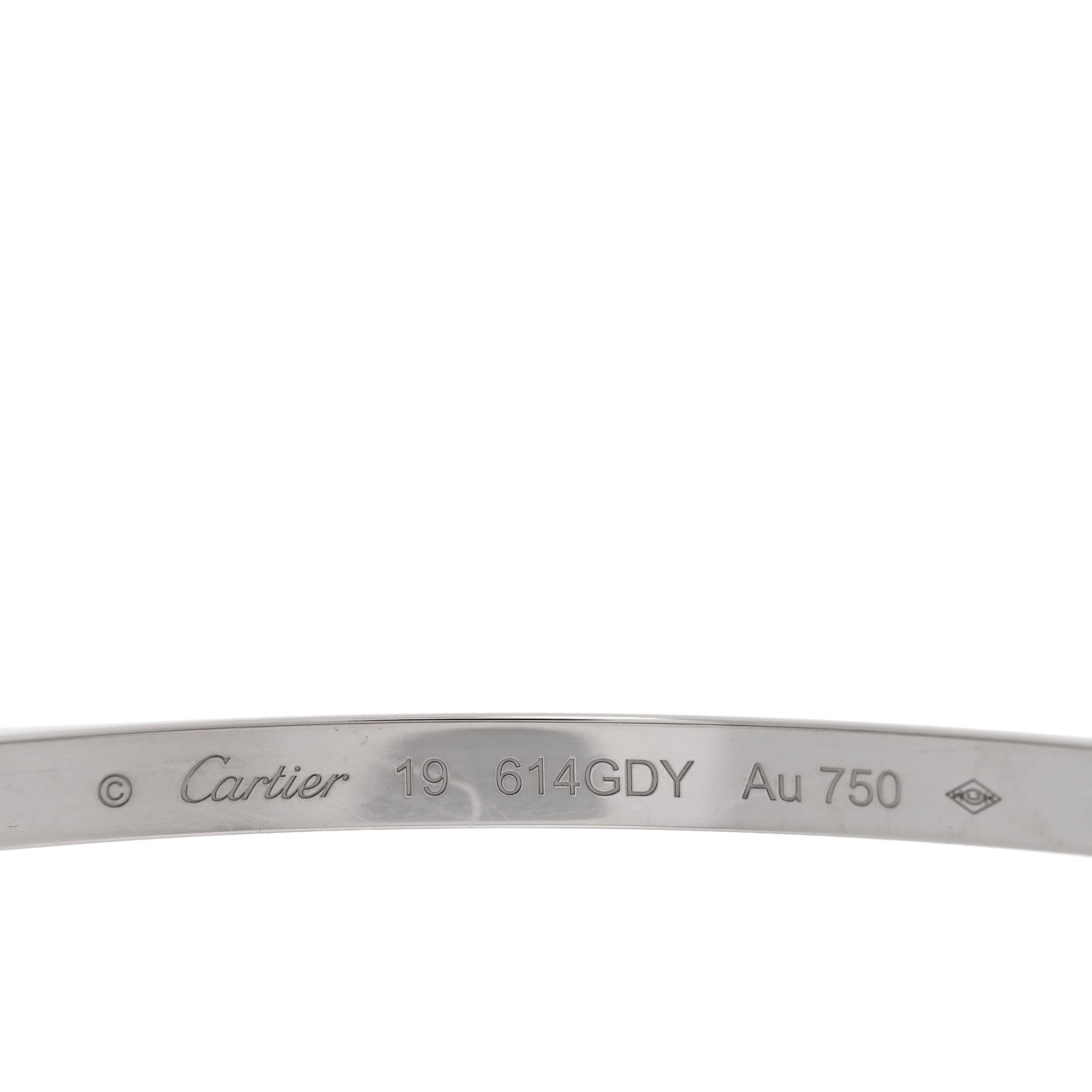 Cartier 18K White Gold Small LOVE Bracelet 19 3 of 6