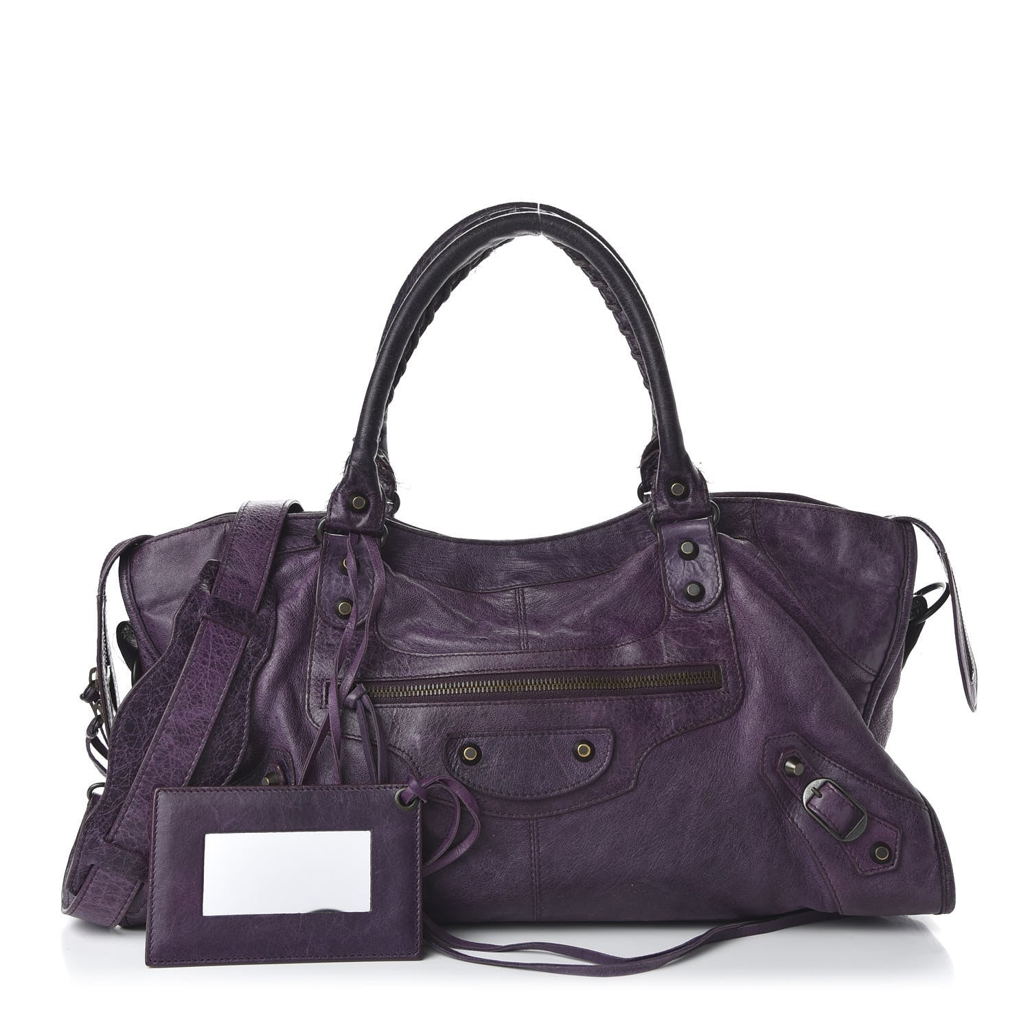 Balenciaga Agneau Classic Hardware Part Time Raisin 1 of 14
