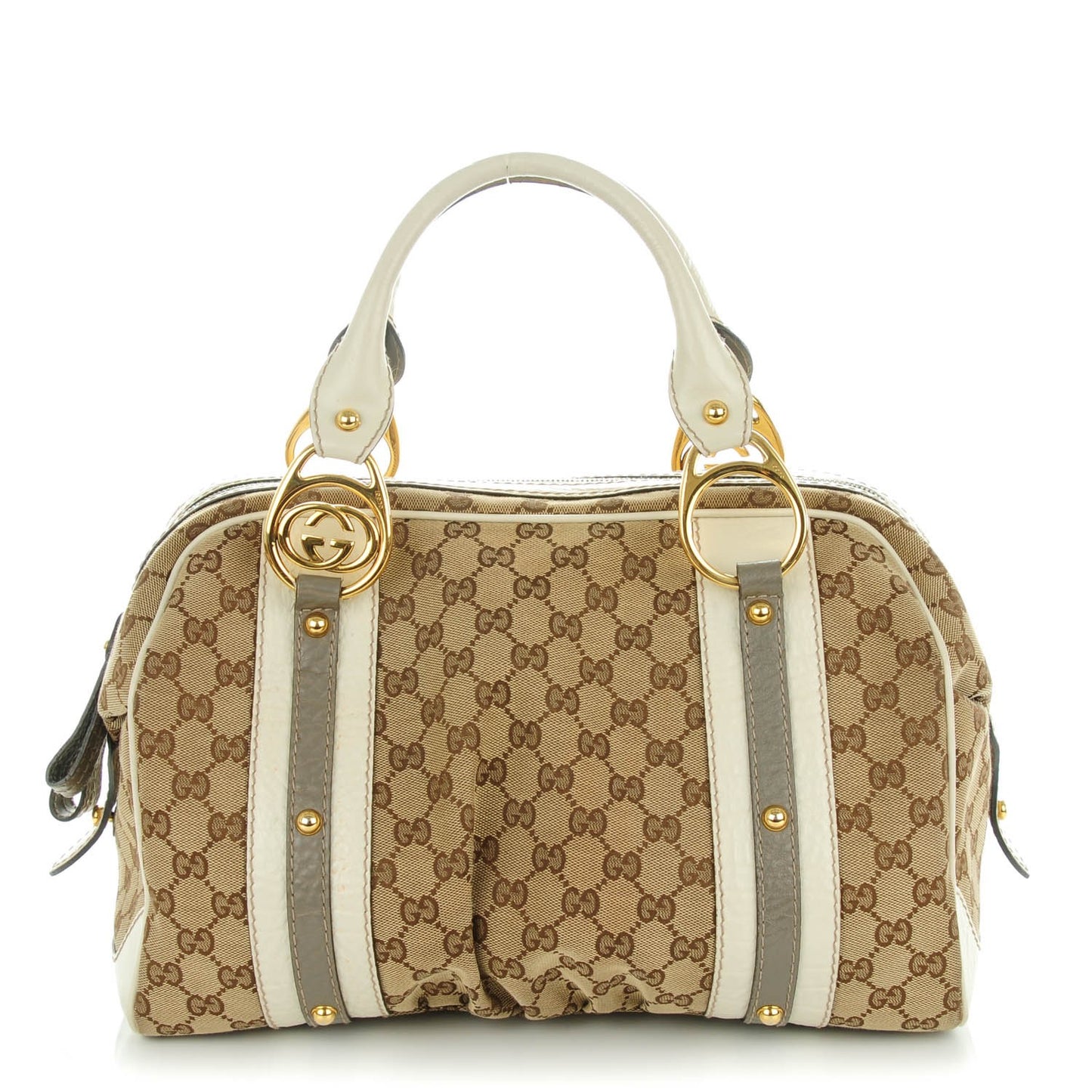Monogram Medium Interlocking Boston Off White