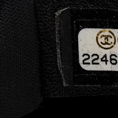 Chanel Tweed Trip Top Handle Flap Black Beige 7 of 12