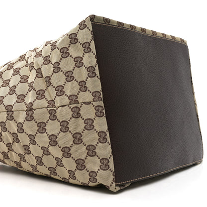 Gucci GG Monogram Large Web Handle Bucket Tote Dark Brown 9 of 10