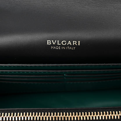 Bulgari Calfskin Serpenti Forever Chain Wallet Black 6 of 9