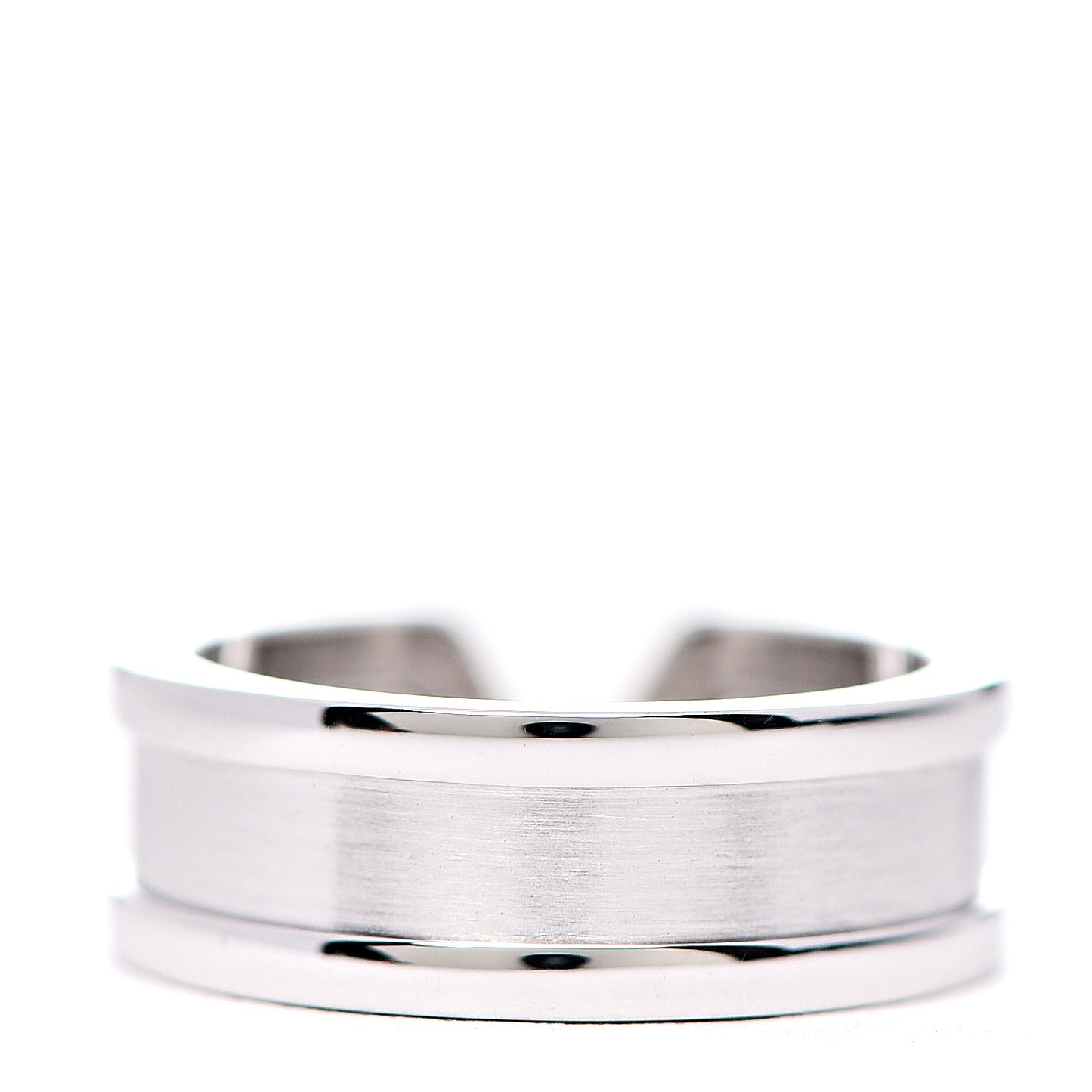 18K White Gold Diamond 6.5mm Logo De Ring 49 4.75