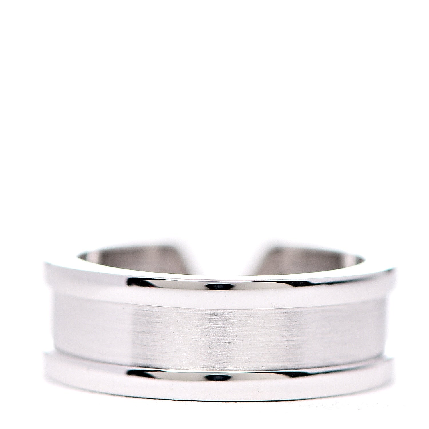 Cartier 18K White Gold Diamond 6.5mm Logo De Ring 49 4.75 2 of 6