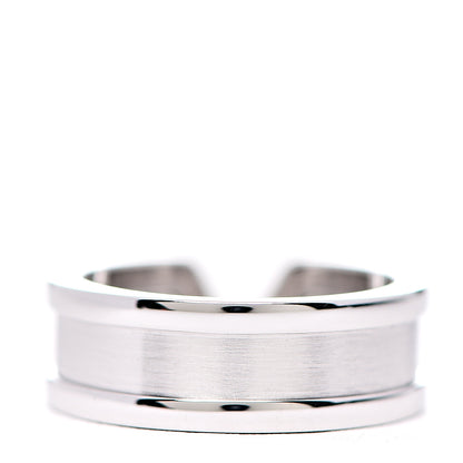 Cartier 18K White Gold Diamond 6.5mm Logo De Ring 49 4.75 2 of 6