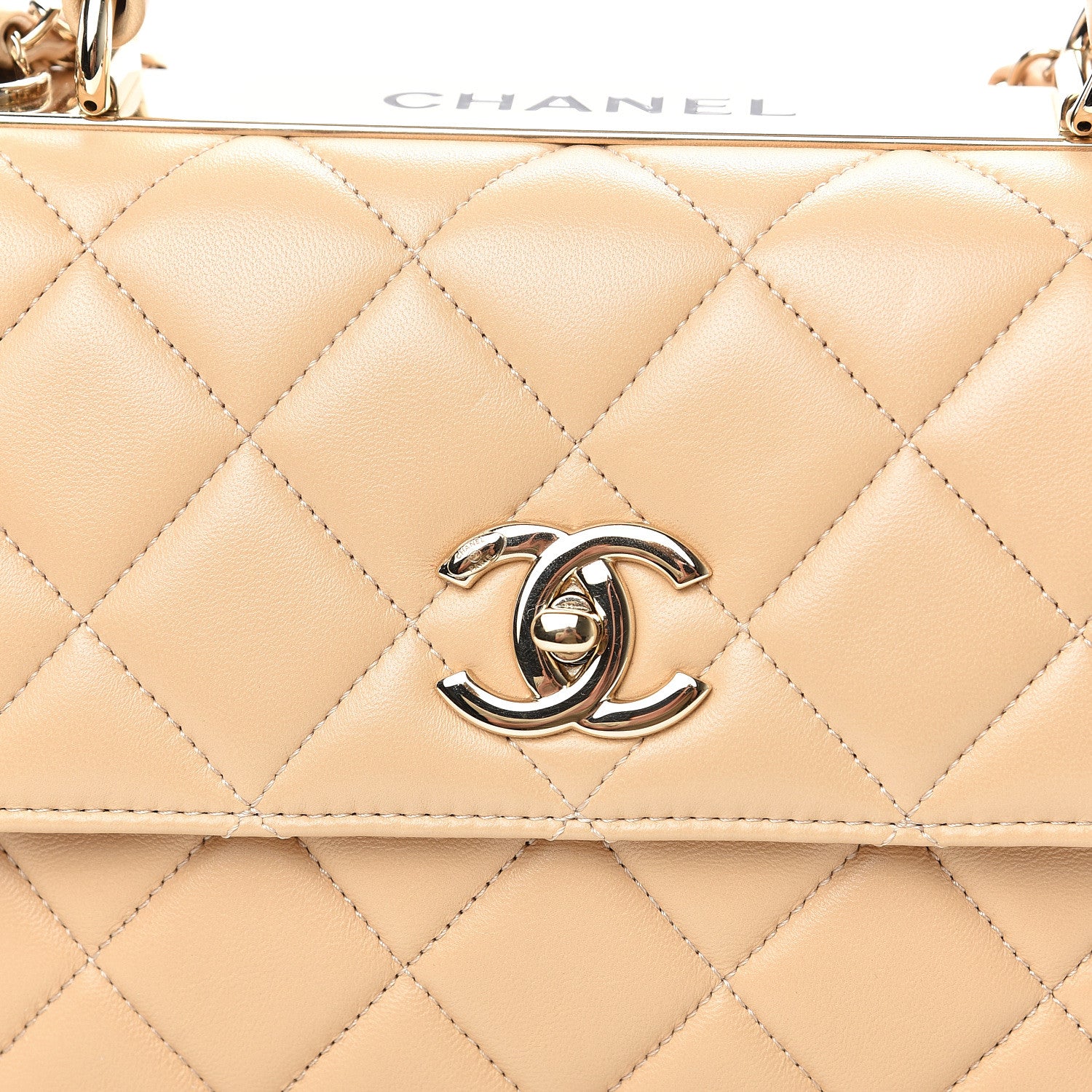 Chanel Lambskin Quilted Small Trendy CC Dual Handle Flap Bag Beige 7 of 10