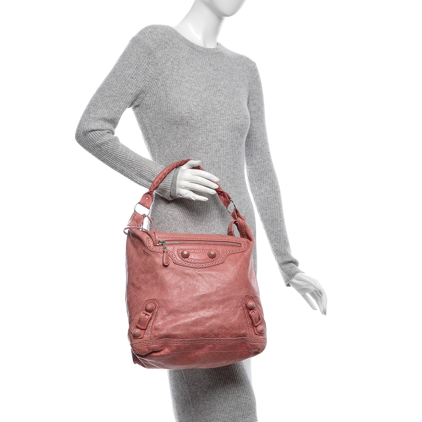 Agneau Giant Brogues Hardware Day Hobo Framboise