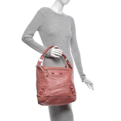 Balenciaga Agneau Giant Brogues Hardware Day Hobo Framboise 2 of 7