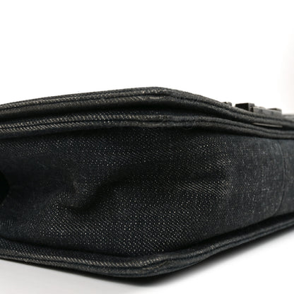 Chanel Denim Quilted Medium Boy Flap Black 9 of 10