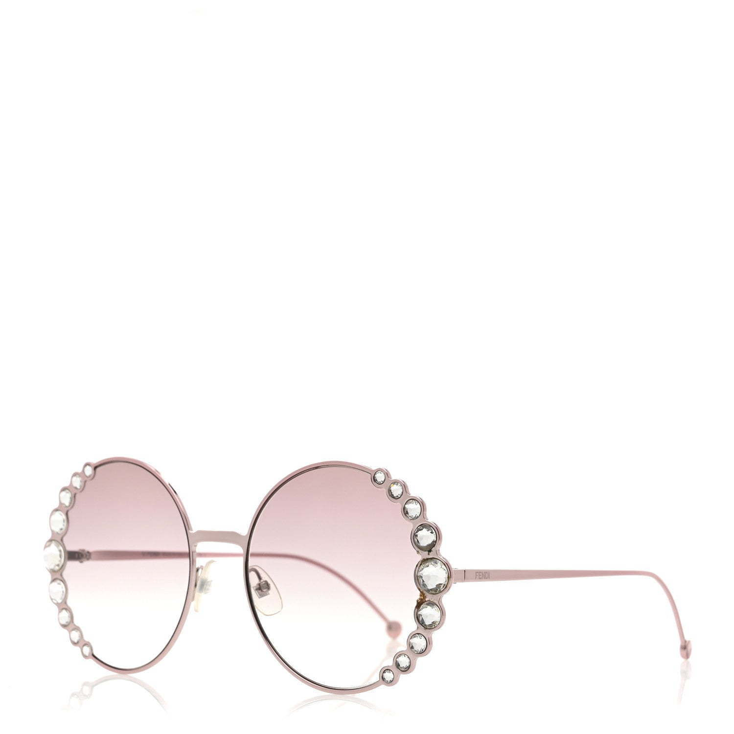Fendi Crystal Round Sunglasses FF0324/S Rose 1 of 7