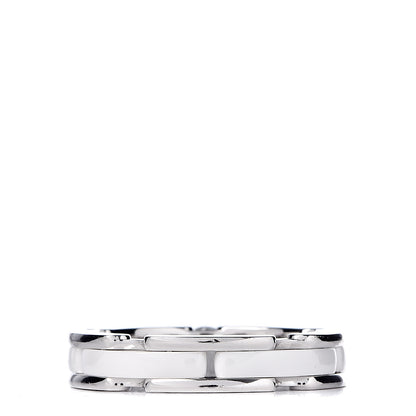 Chanel 18K White Gold Ceramic Diamond Slim Ultra Ring 49 4.75 White 4 of 11