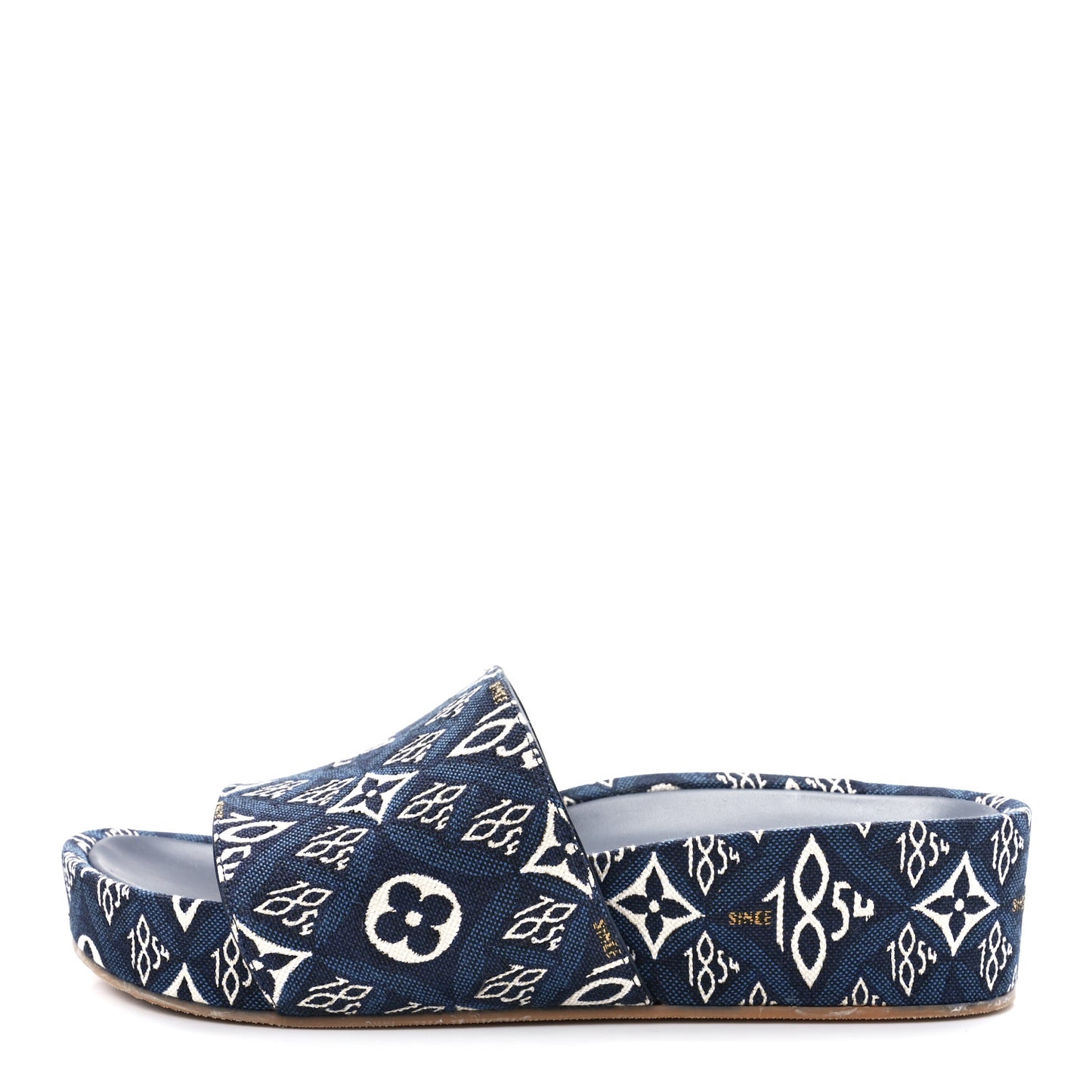 Canvas Since 1854 Jumbo Flatform Mule Sandals 40 Blue