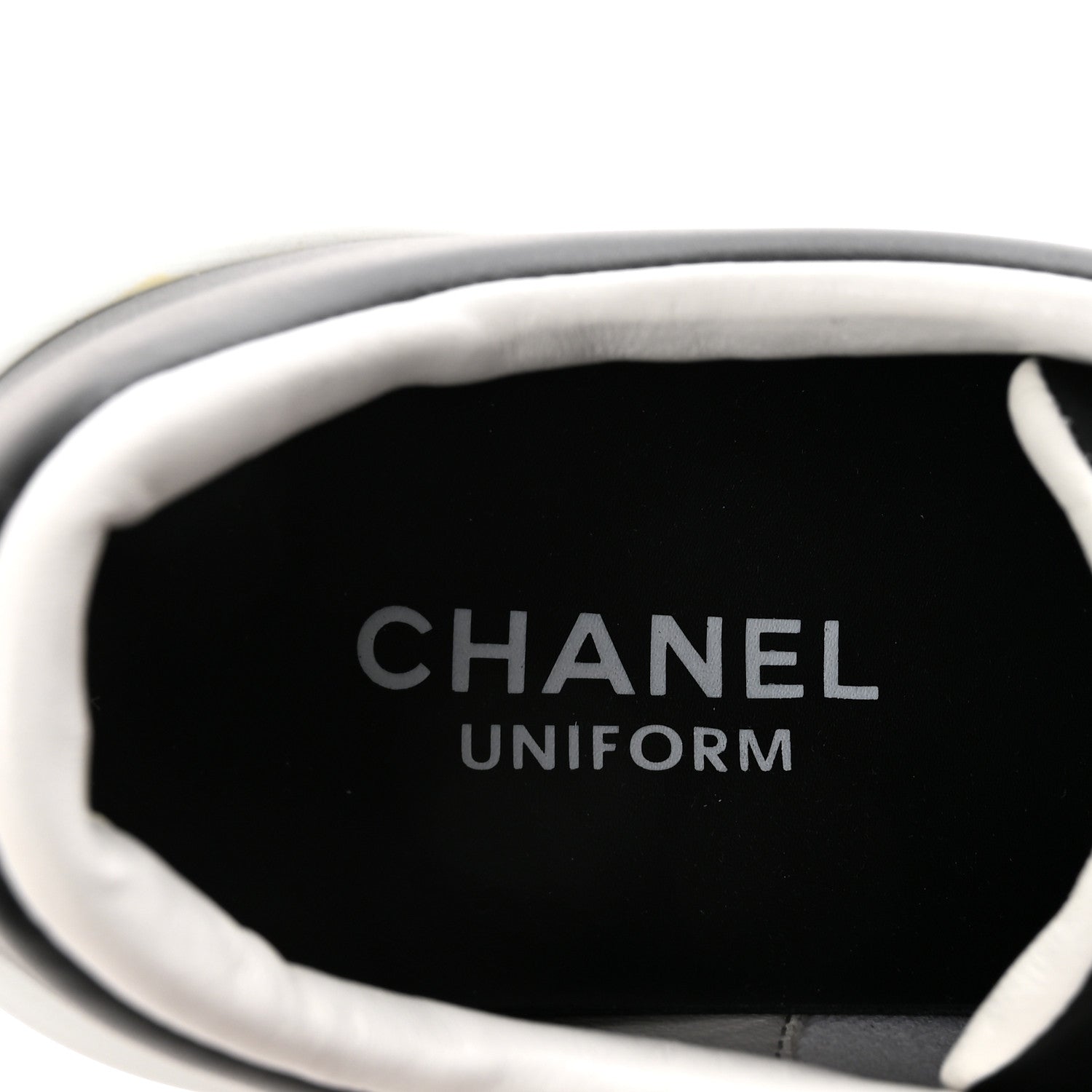 Chanel Calfskin CC Womens Uniform Sneakers 35 Black 8 of 9